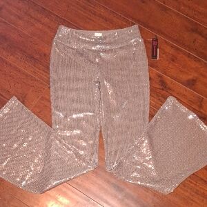 Sequin Women's Bell Bottom Pants